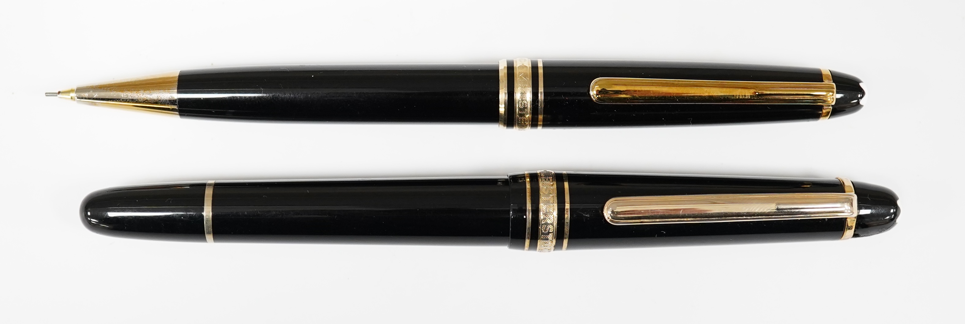 A Montblanc 146 fountain pen and a Montblanc pencil